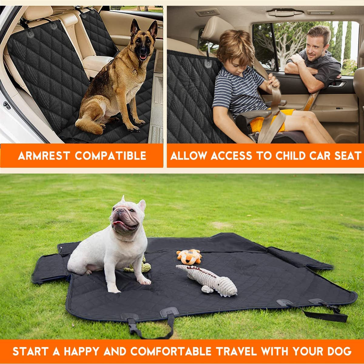 Pet Car Seat Protector Waterproof Protector Impermeable de mascota para coches